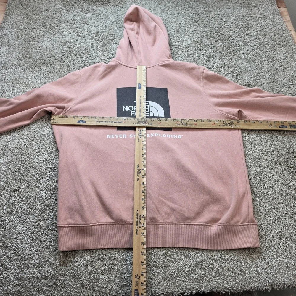 The North Face Hoodie Mens XL Pink Pullover Fleece Hooded Pockets Drawstring
